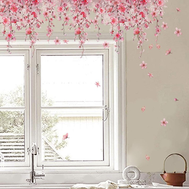 Wall Art Sticker Flower  Floral Wall Stickers Self-adhesive  Wall Decals R