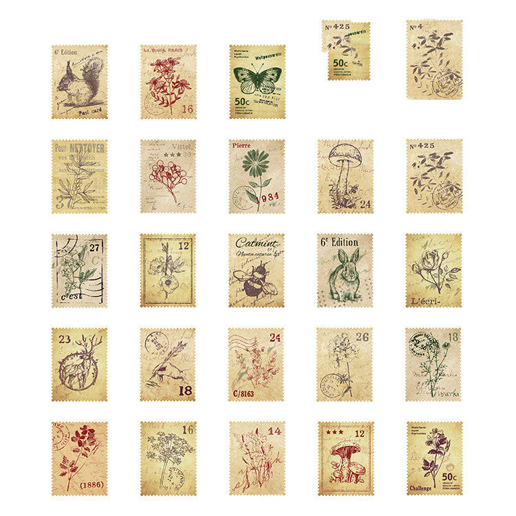 Pocket Stickers Small Forest Post Office Sealing Sticker Box