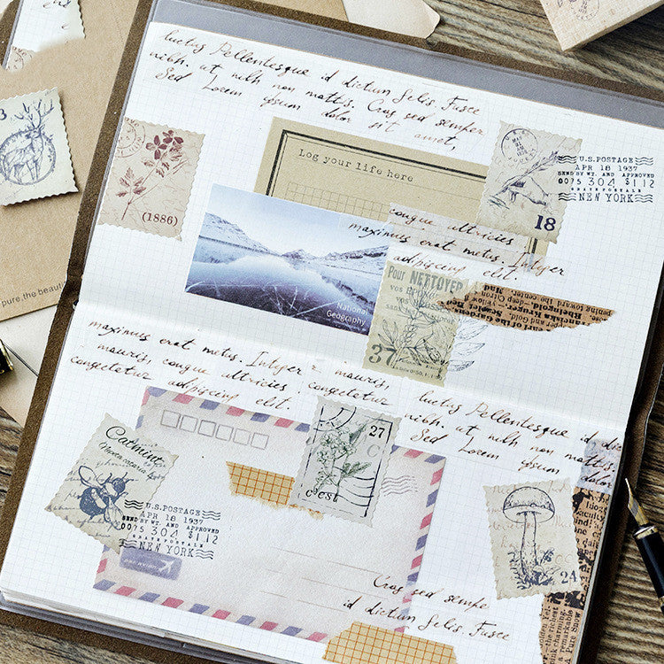 Pocket Stickers Small Forest Post Office Sealing Sticker Box