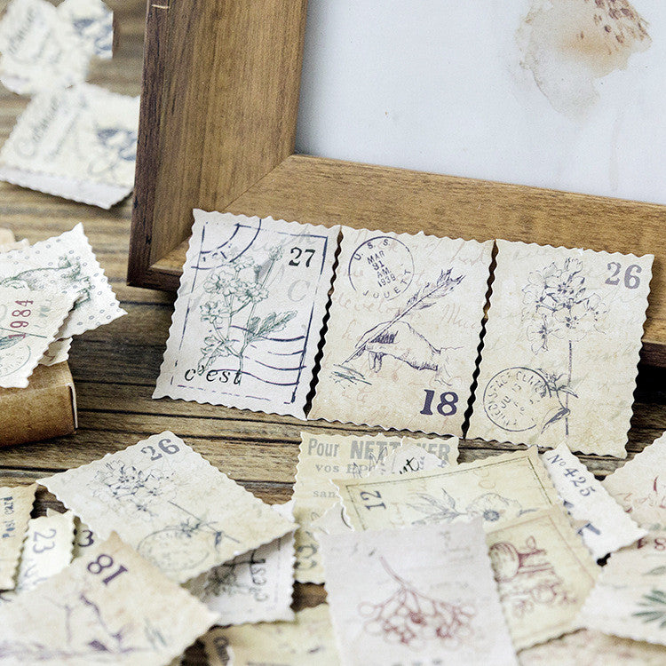 Pocket Stickers Small Forest Post Office Sealing Sticker Box