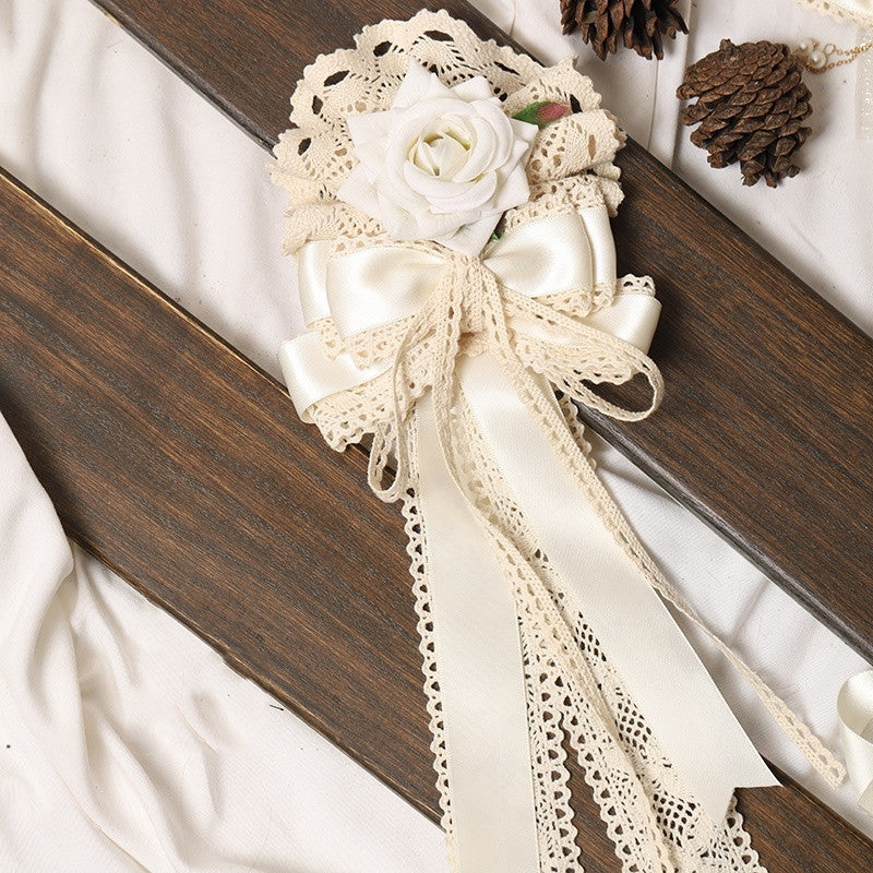 Hairpin Hair Accessories Lace Bow Ribbon Hair Clip Tea Party B1578