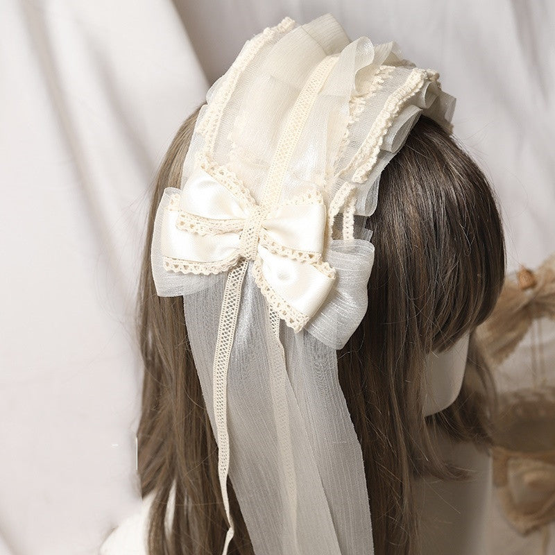 Hairpin Hair Accessories Lace Bow Ribbon Hair Clip Tea Party B1578