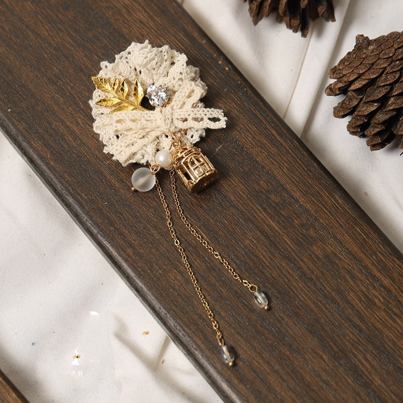 Hairpin Hair Accessories Lace Bow Ribbon Hair Clip Tea Party B1578