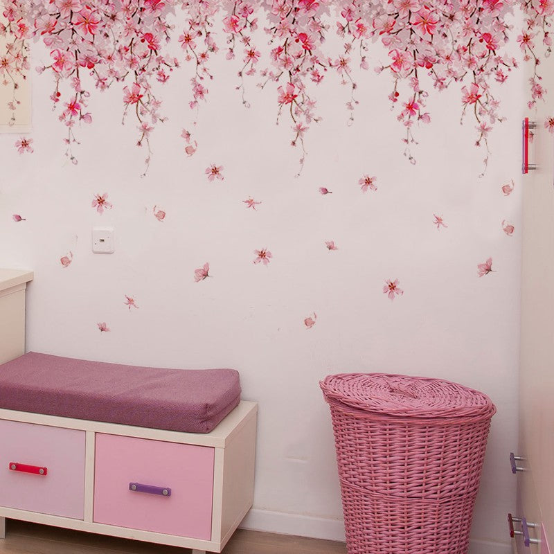 Wall Art Sticker Flower  Floral Wall Stickers Self-adhesive  Wall Decals R