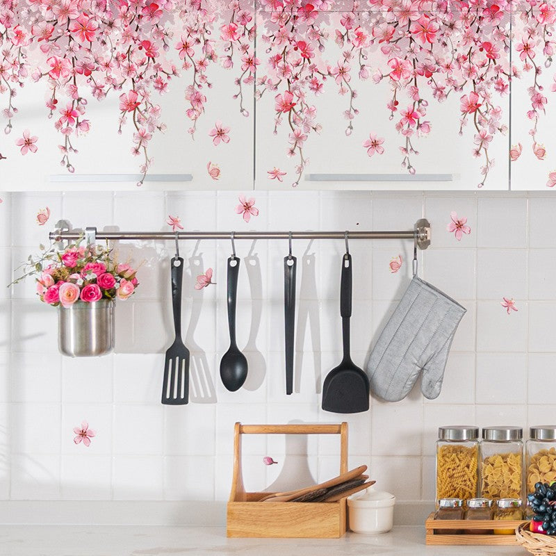 Wall Art Sticker Flower  Floral Wall Stickers Self-adhesive  Wall Decals R