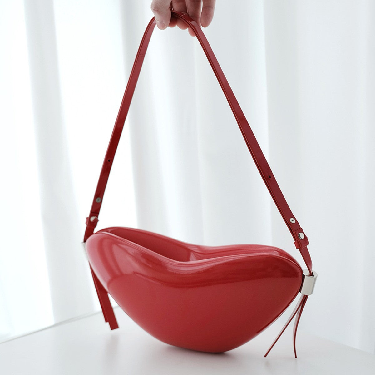 Peach Heart Crossbody Bag