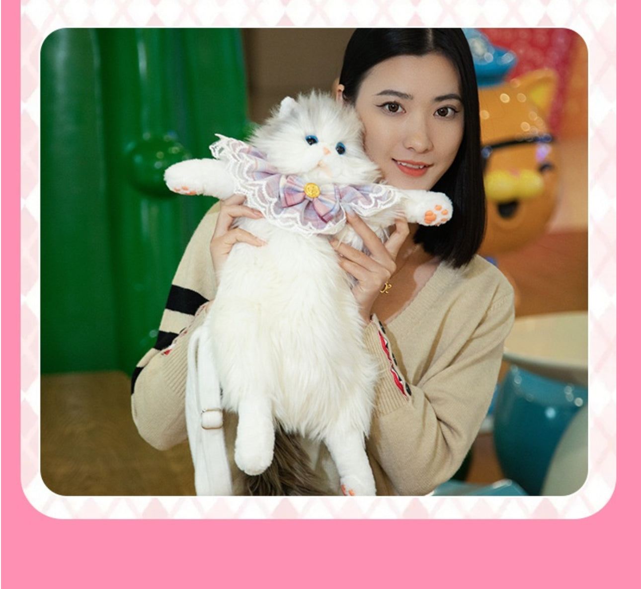 Adorable Plush Kitty Shoulder Bag