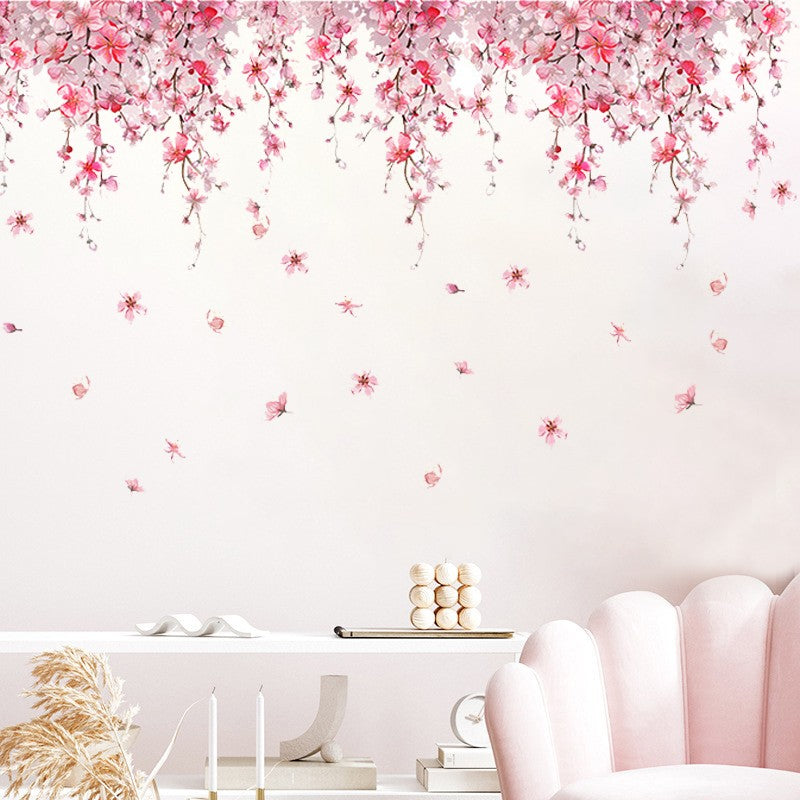 Wall Art Sticker Flower  Floral Wall Stickers Self-adhesive  Wall Decals R